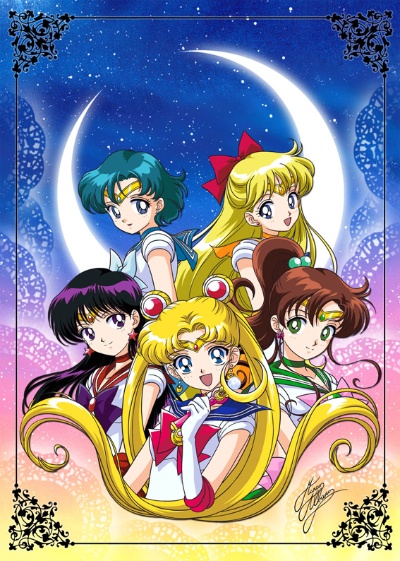 tsukino usagi, sailor moon, mizuno ami, aino minako, hino rei, and 5 more (bishoujo senshi sailor moon) drawn by marco_albiero