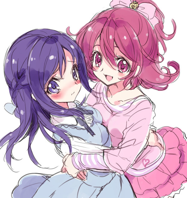 hishikawa rikka and aida mana (precure and 1 more) drawn by yukiwo