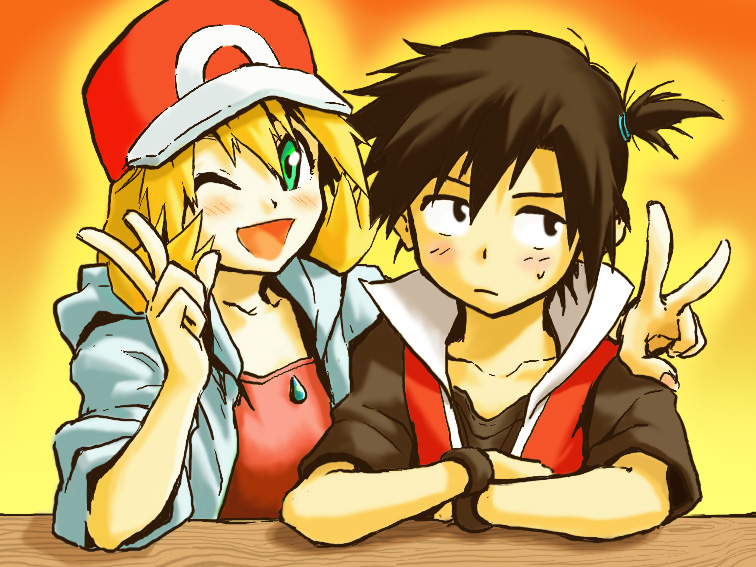 red and misty (pokemon and 2 more) drawn by seijun