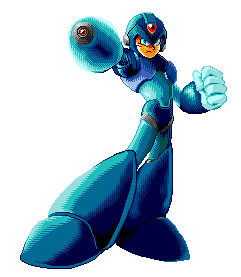 x (mega man and 1 more) drawn by bluebomy17