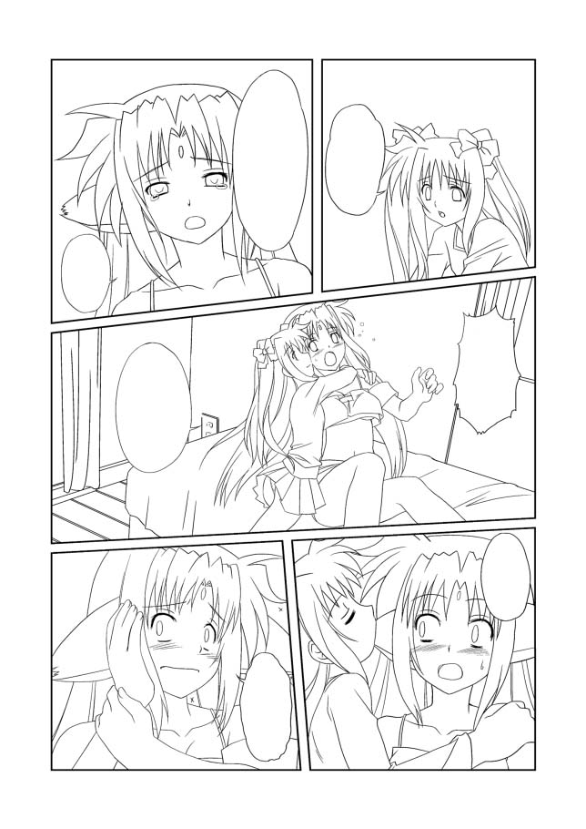 fate testarossa and arf (lyrical nanoha and 2 more) drawn by umekichi