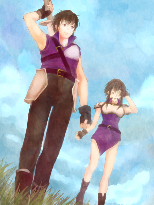 larcei and scathach (fire emblem and 1 more) drawn by sa_ato