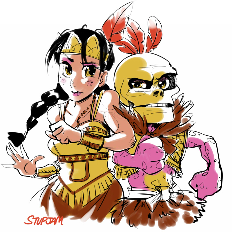 mumbo jumbo and humba wumba (banjo-kazooie and 1 more) drawn by stup-jam