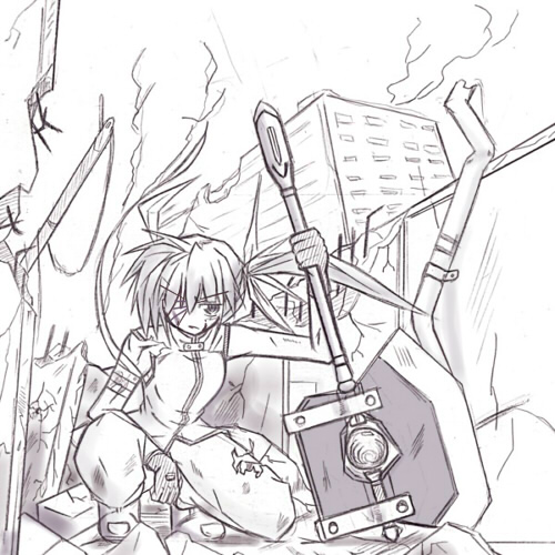 takamachi nanoha and raising heart (lyrical nanoha and 1 more) drawn by jikai