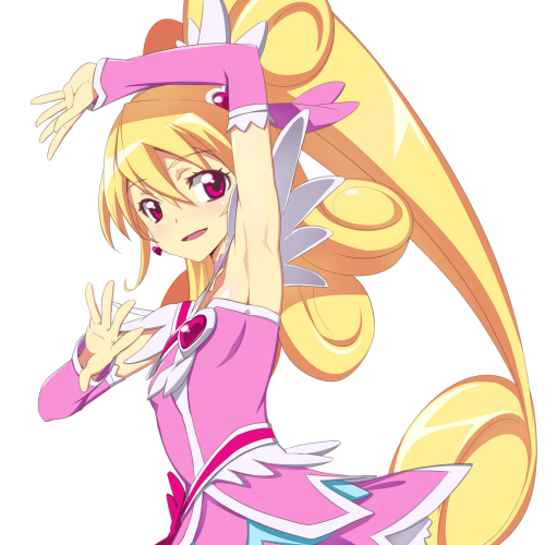 aida mana and cure heart (precure and 1 more) drawn by caryo and nanashino