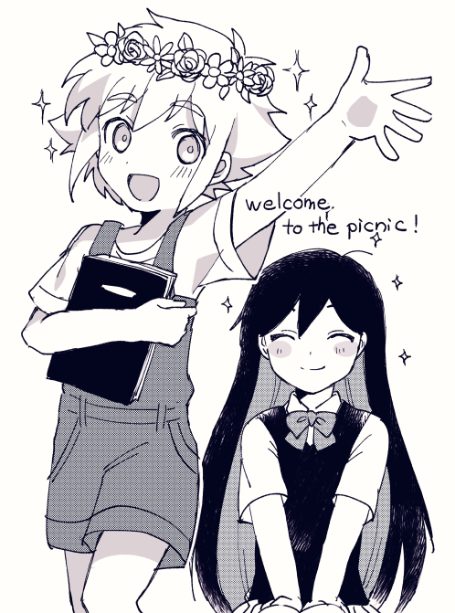 basil and mari (omori) drawn by xox_xxxxxx