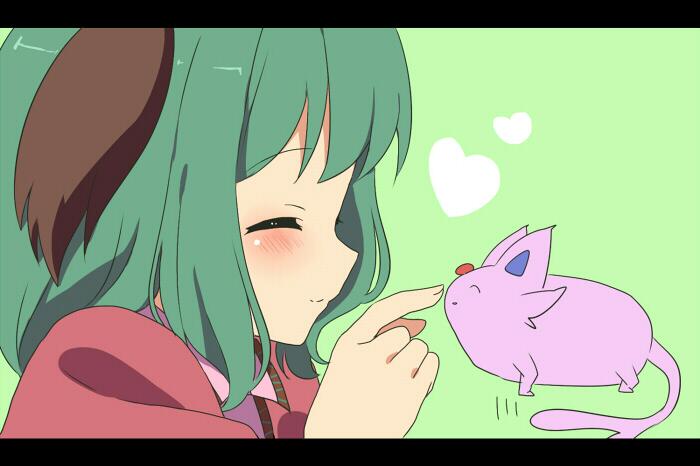 kasodani kyouko and espeon (touhou and 2 more) drawn by uguisu_mochi_(ykss35)