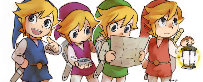link and toon link (the legend of zelda and 1 more) drawn by ponky