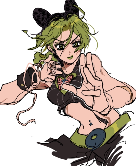 kujo jolyne (jojo no kimyou na bouken and 1 more) drawn by fu_r_y