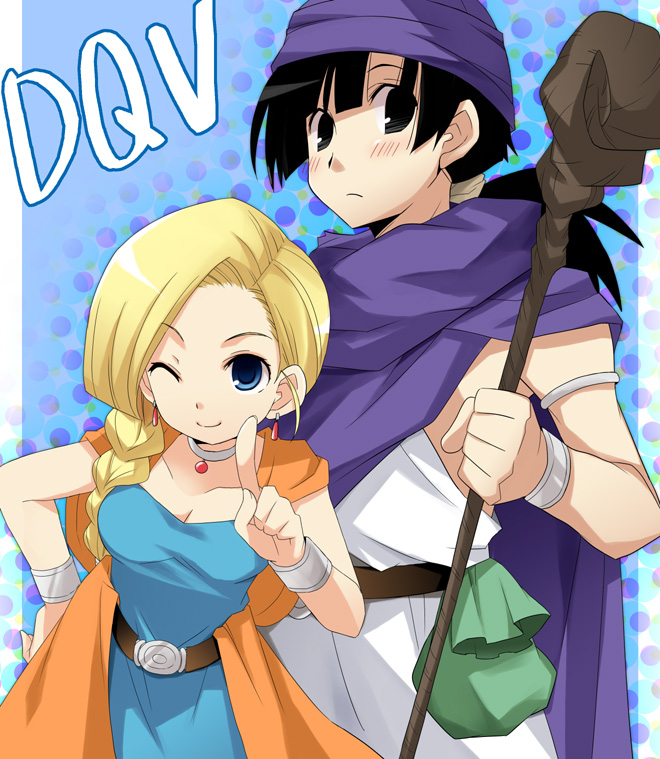 bianca and hero (dragon quest and 1 more) drawn by tamaoka_kagari