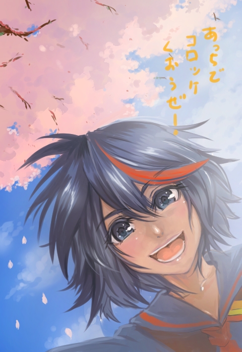 matoi ryuuko and senketsu (kill la kill) drawn by kabocha_(chabomaru4)