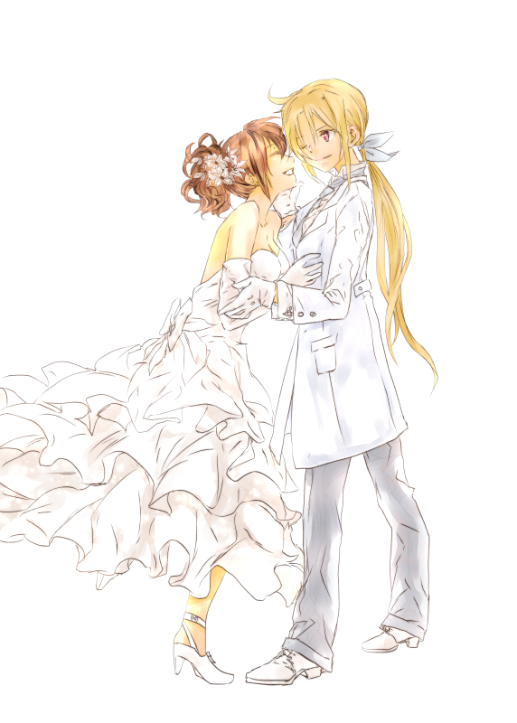 fate testarossa and takamachi nanoha (lyrical nanoha and 1 more) drawn by ego6