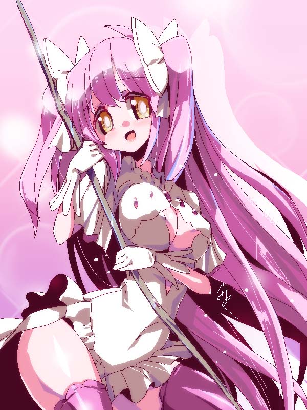 kaname madoka and ultimate madoka (mahou shoujo madoka magica) drawn by miuku_(marine_sapphire)