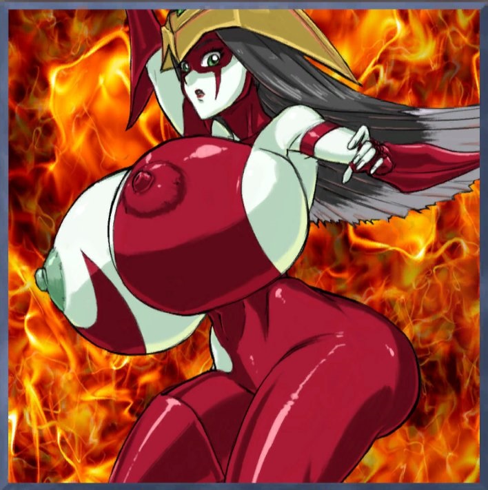 elemental hero burstinatrix (yu-gi-oh! and 1 more) drawn by rochestedorm