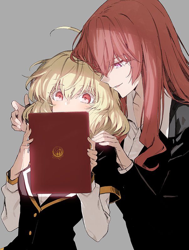 hashiri nio and yuri meichi (akuma no riddle) drawn by minakata_sunao