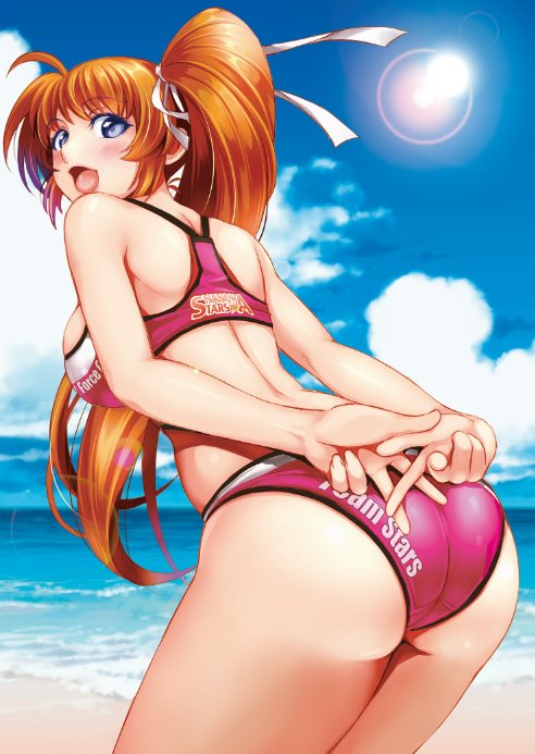 takamachi nanoha (lyrical nanoha and 1 more) drawn by itachou