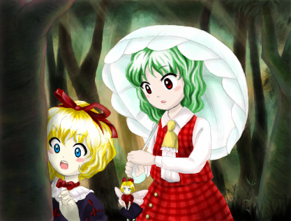 kazami yuuka, medicine melancholy, and su-san (touhou) drawn by medinki