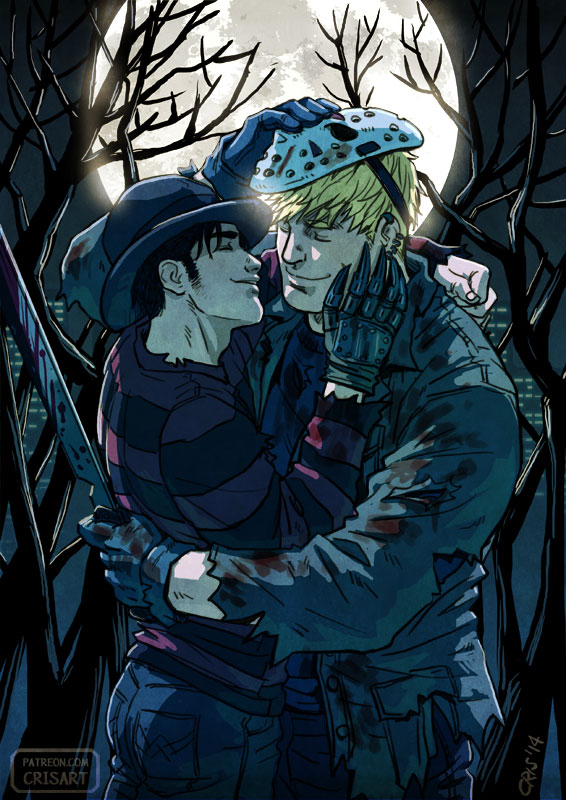 jason voorhees, wiccan, hulkling, and freddy krueger (marvel and 2 more) drawn by cris_art