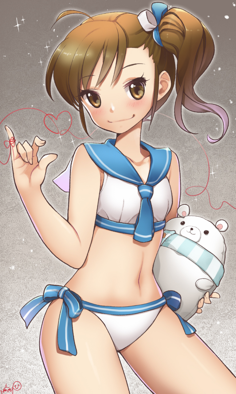 futami mami (idolmaster and 1 more) drawn by hirune_(rekipon)
