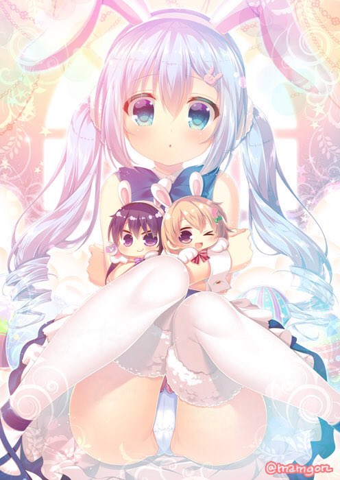 kafuu chino, hoto cocoa, and tedeza rize (gochuumon wa usagi desu ka?) drawn by mitsumomo_mamu