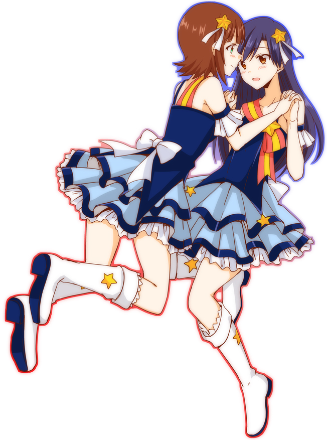 kisaragi chihaya and amami haruka (idolmaster) drawn by kisaragi_ichigo