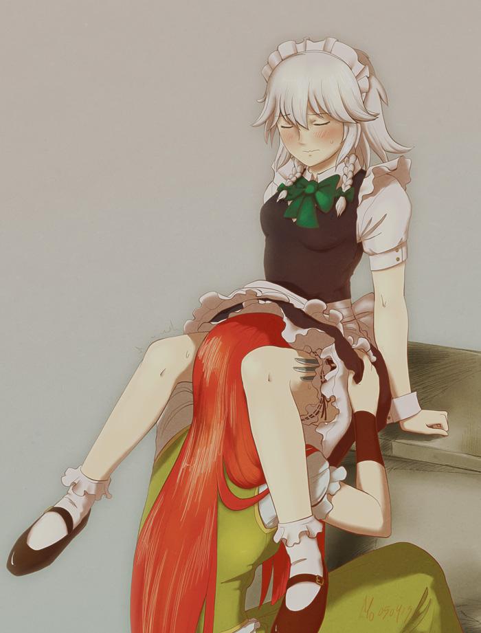 izayoi sakuya and hong meiling (touhou) drawn by tritici