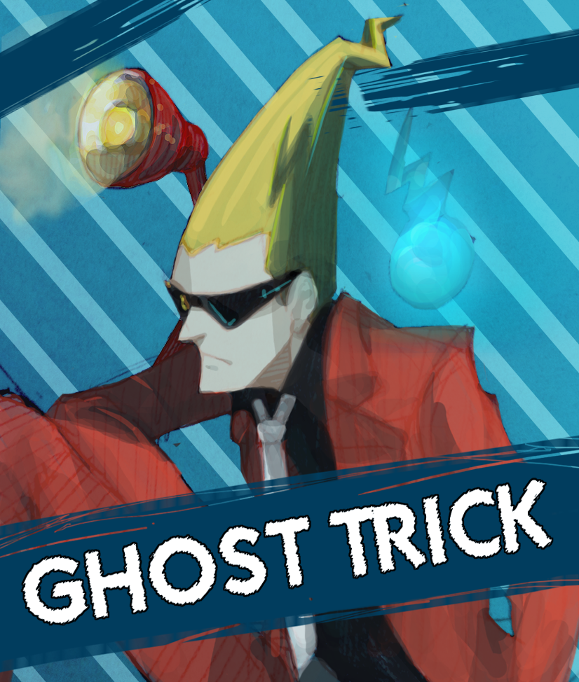 sissel and ray (ghost trick) drawn by t_imoko