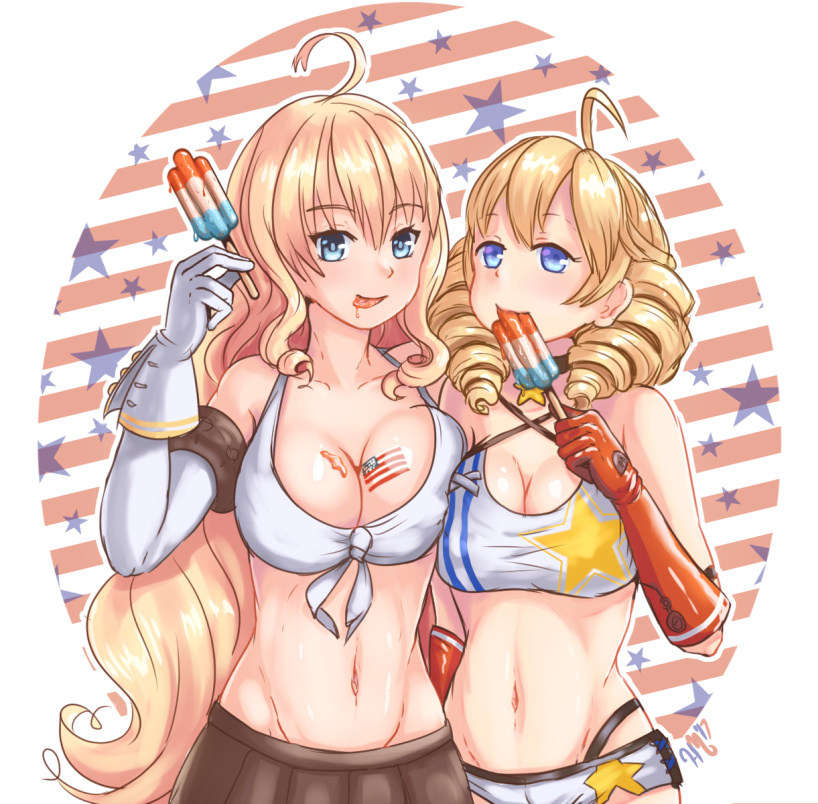 wichita and chicago (azur lane and 1 more) drawn by mignonette