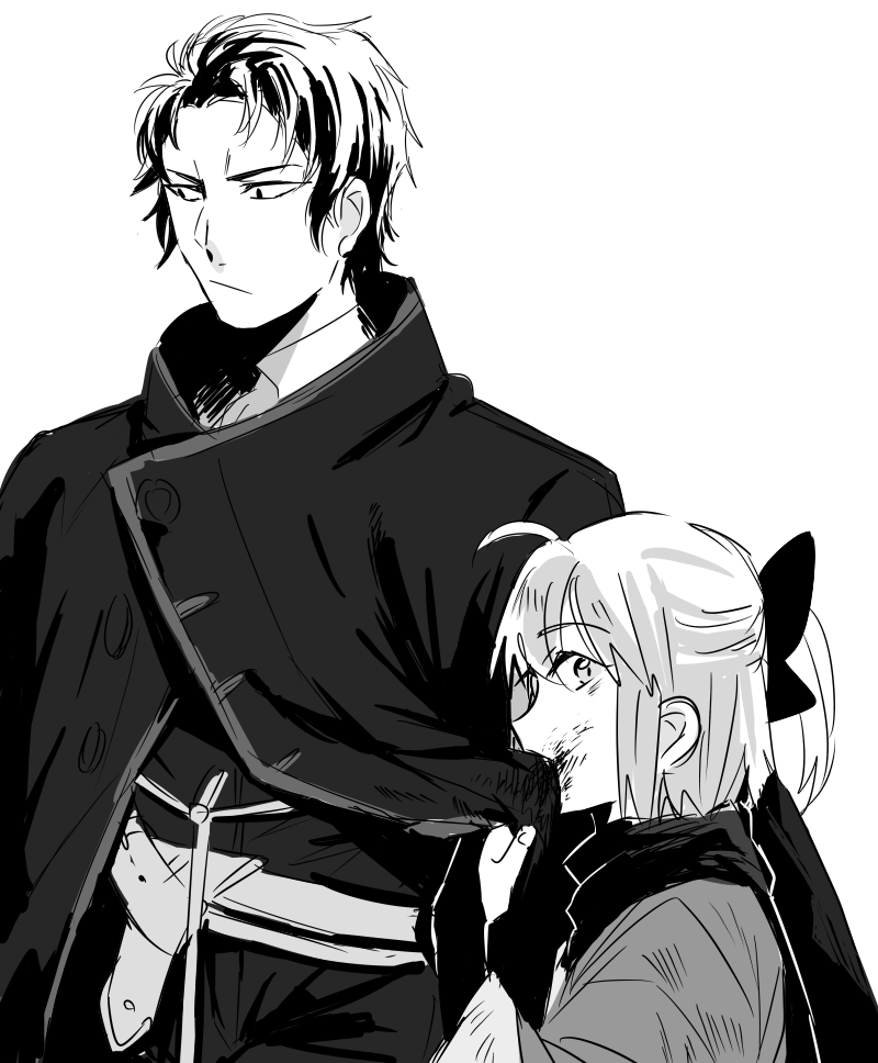 okita souji and hijikata toshizou (fate and 1 more) drawn by noz_2to