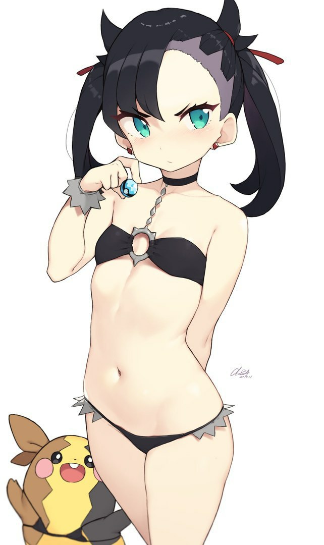 marnie and morpeko (pokemon and 1 more) drawn by cloba