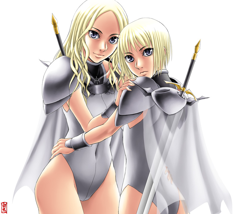 clare and teresa (claymore) drawn by shiraki_(artist)