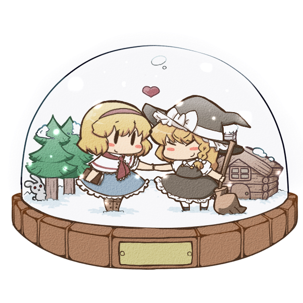 kirisame marisa and alice margatroid (touhou) drawn by nura_(oaaaaaa)