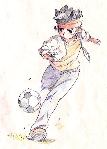 endou mamoru (inazuma eleven and 1 more) drawn by kib