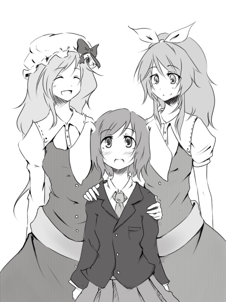 watatsuki no yorihime, watatsuki no toyohime, and reisen (touhou)