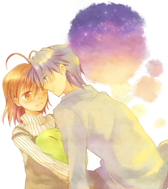 furukawa nagisa and okazaki tomoya (clannad and 1 more) drawn by takana_(nanao)
