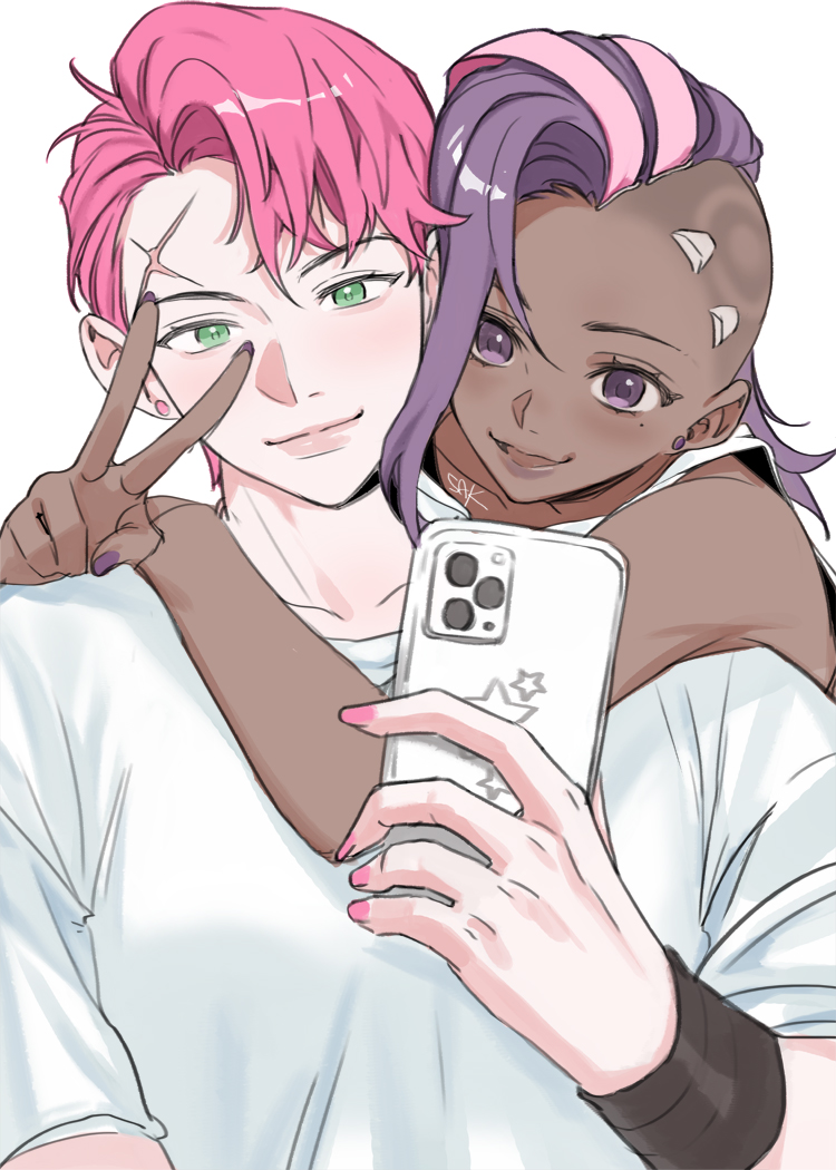 sombra and zarya (overwatch and 1 more) drawn by ssaknanda