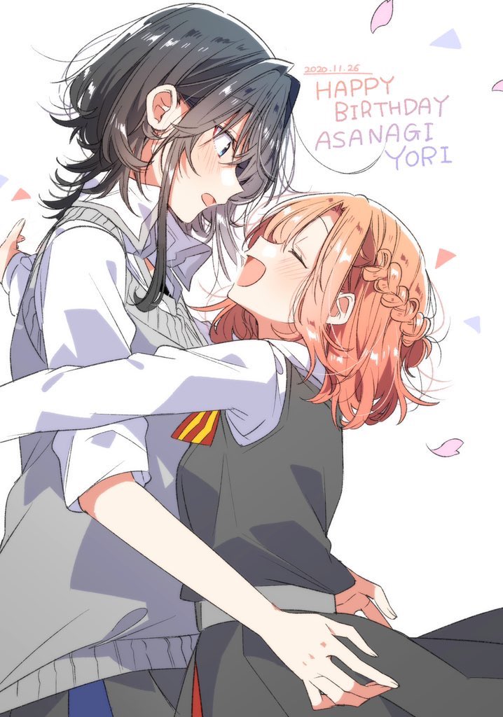 kino himari and asanagi yori (sasayaku you ni koi wo utau) drawn by takeshima_eku