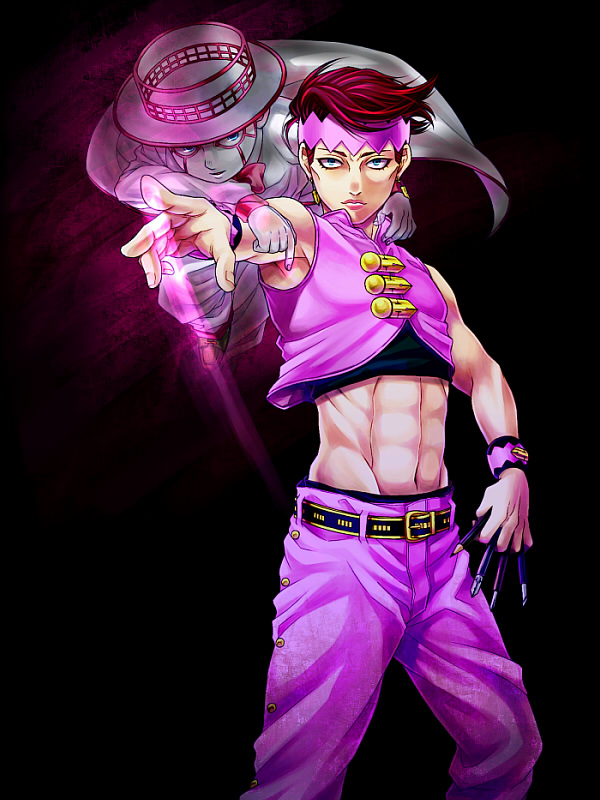 kishibe rohan and heaven's door (jojo no kimyou na bouken and 1 more) drawn by teketo