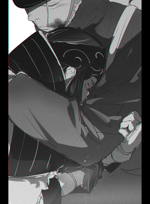 sugimoto saichi and asirpa (golden kamuy) drawn by tr_(lauralauraluara)