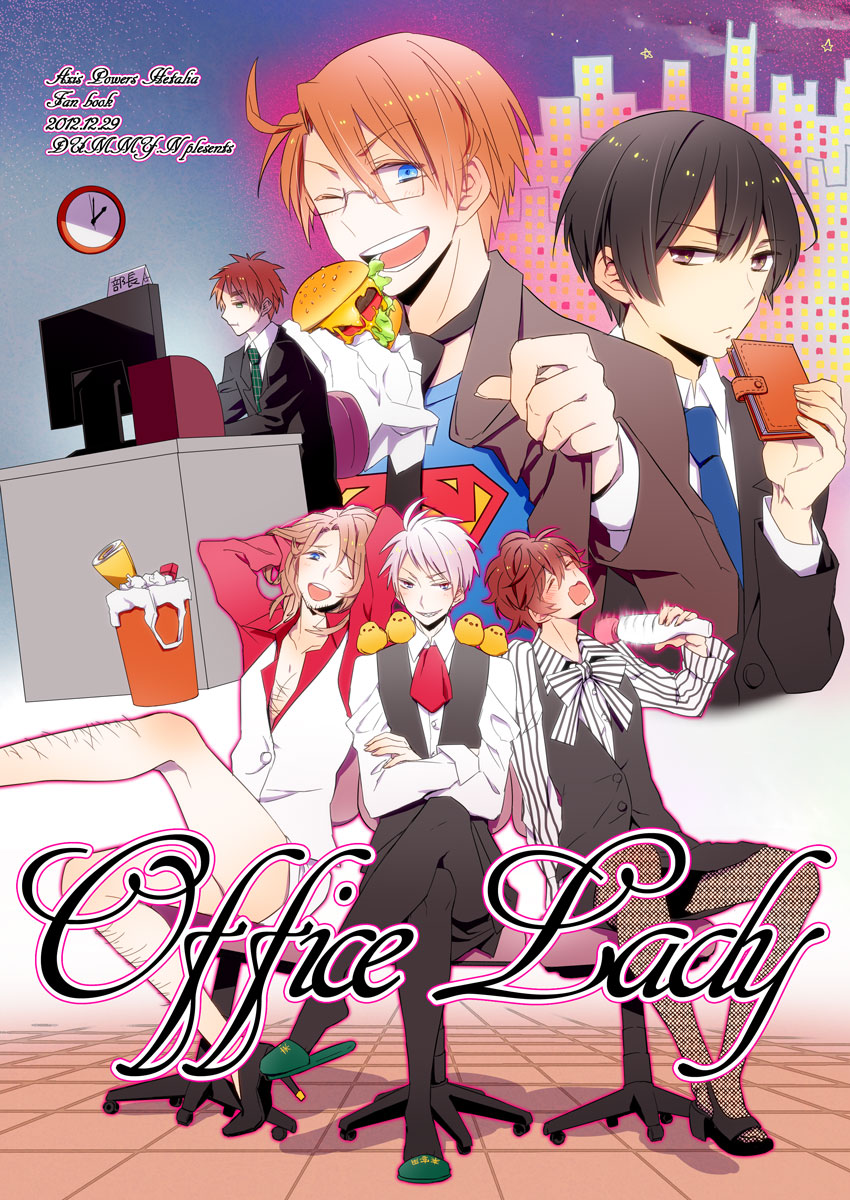 america, united kingdom, japan, france, prussia, and 1 more (axis powers hetalia) drawn by rikuko_(77253)