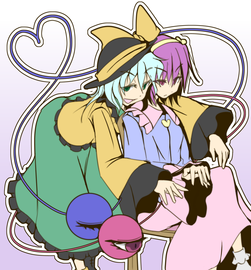 komeiji koishi and komeiji satori (touhou) drawn by nasutaka