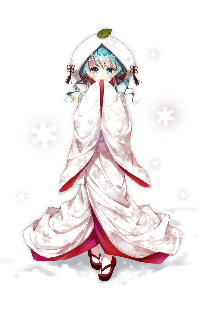 hatsune miku and yuki miku (vocaloid) drawn by linfi-muu