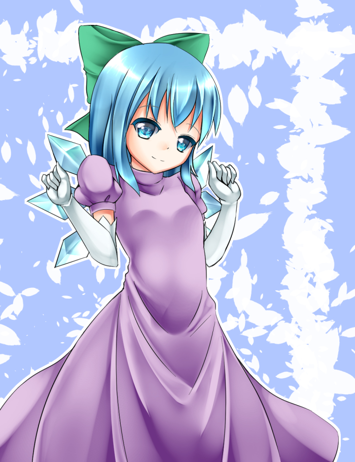 cirno and yakumo yukari (touhou) drawn by kirimori_toya
