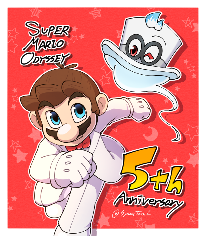 mario and cappy (mario and 1 more) drawn by syaon_tshscl