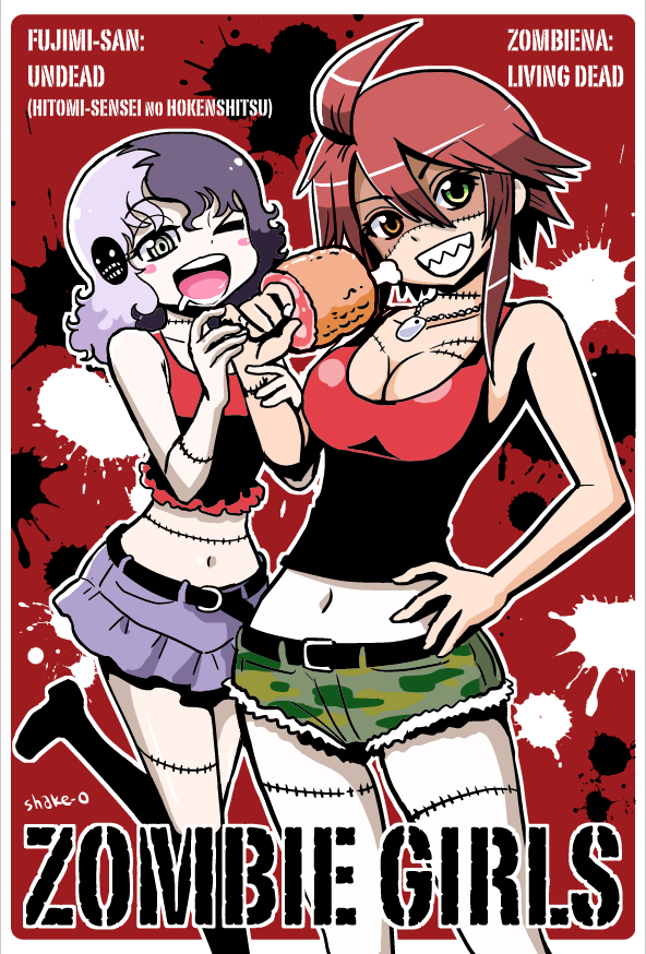 zombina and fujimi yomi (monster musume no iru nichijou and 1 more) drawn by shake-o