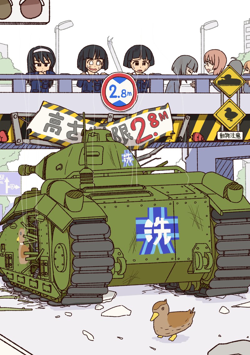 nishizumi miho, takebe saori, reizei mako, isuzu hana, sono midoriko, and 2 more (girls und panzer) drawn by daifuco