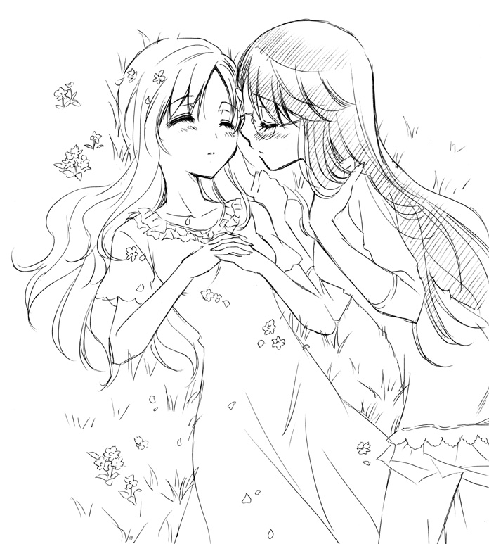 tsukikage yuri and kurumi momoka (precure and 1 more) drawn by muumin