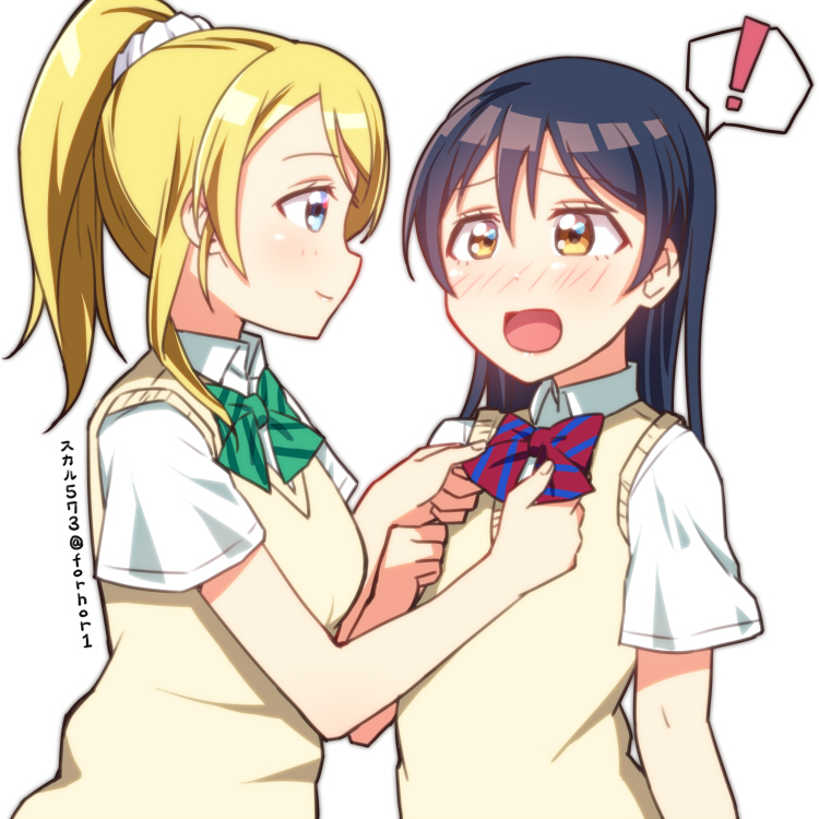 sonoda umi and ayase eli (love live! and 1 more) drawn by skull573