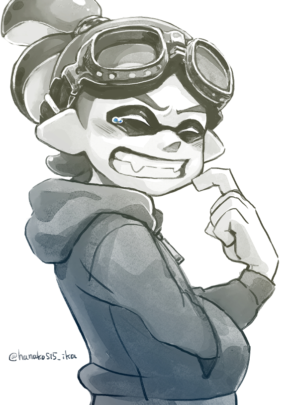 inkling player character and inkling boy (splatoon) drawn by hanako515_ika