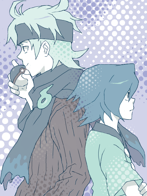 morty and falkner (pokemon and 1 more) drawn by nazumu_(sonota_yms)